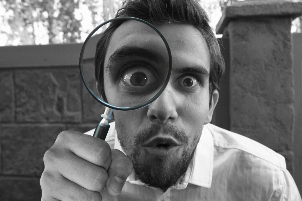 magnifying glass, detective